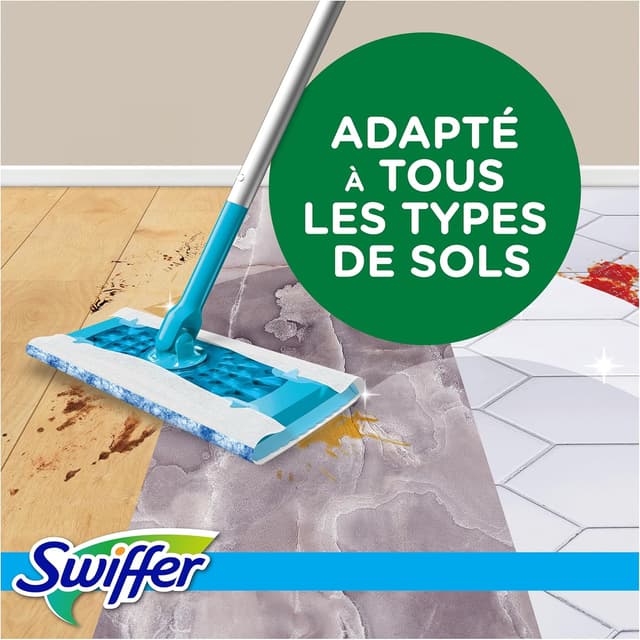 Thumbnail 2 de Swiffer Balai Lingettes Parquet 1 kit đ§č