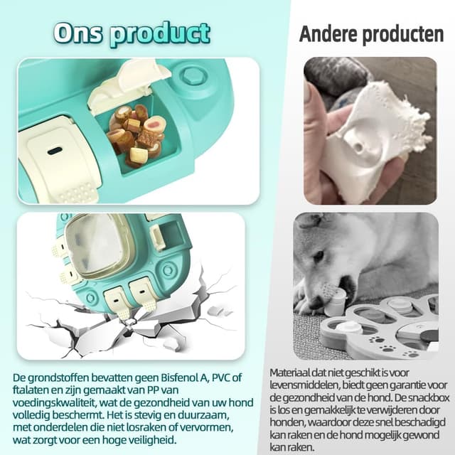 Detalle de CAROZEN Intelligentes Hundespielzeug mit Langzeit-Futterspender & Snack-Versteck