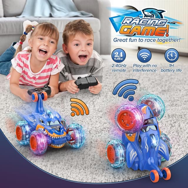 Detalle de Dislocati LED Shark Monster Truck 2.4GHz Remote Control Car (3–8 Year Olds)