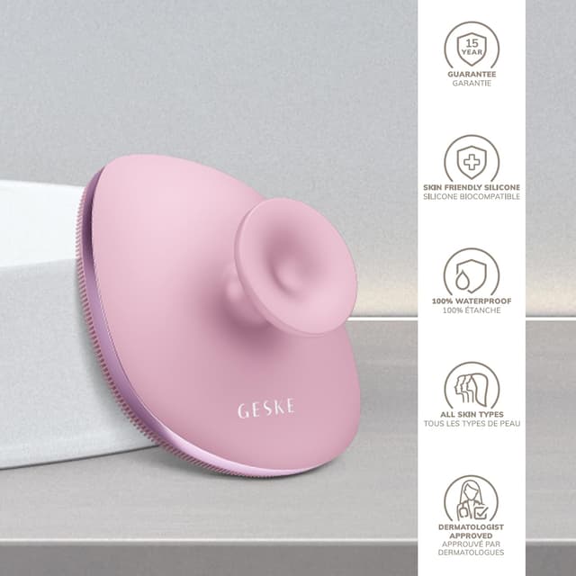 Detalle de GESKE Body Brush 4 in 1 con setole in silicone e anello metallico: spazzola detergente per tutto il corpo