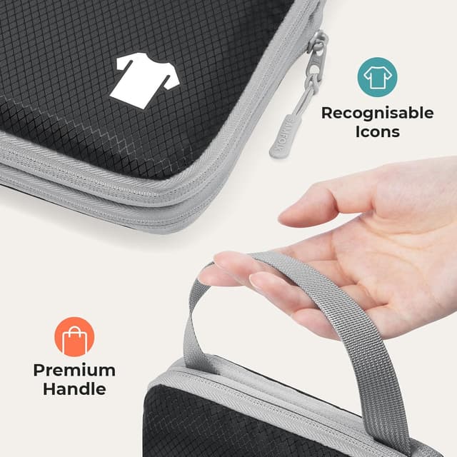 Detalle 2 de Samfolk Compression Packing Cubes – Extensible organiser bags