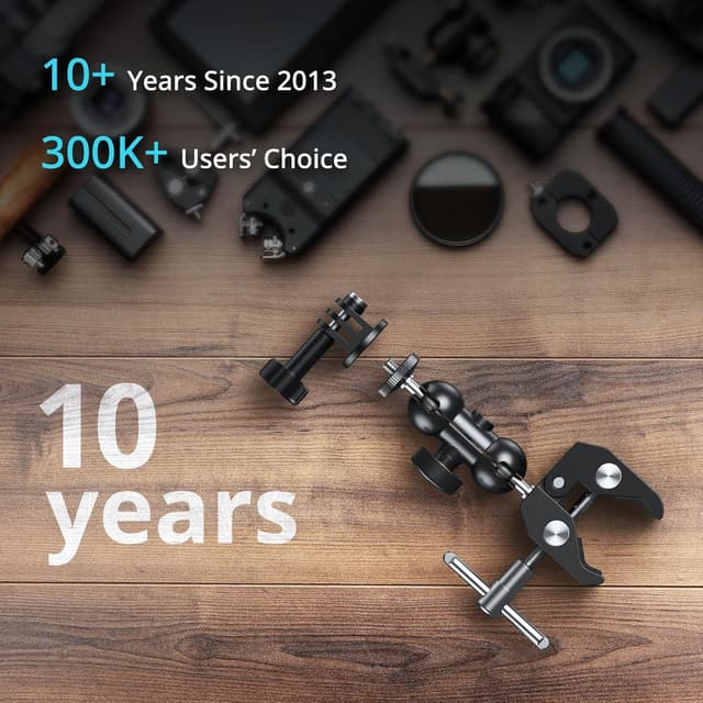 Detalle 2 de SMALLRIG Super Support 5321 – adaptateur à double rotule (lot de 2) pour fixation caméra et accessoires