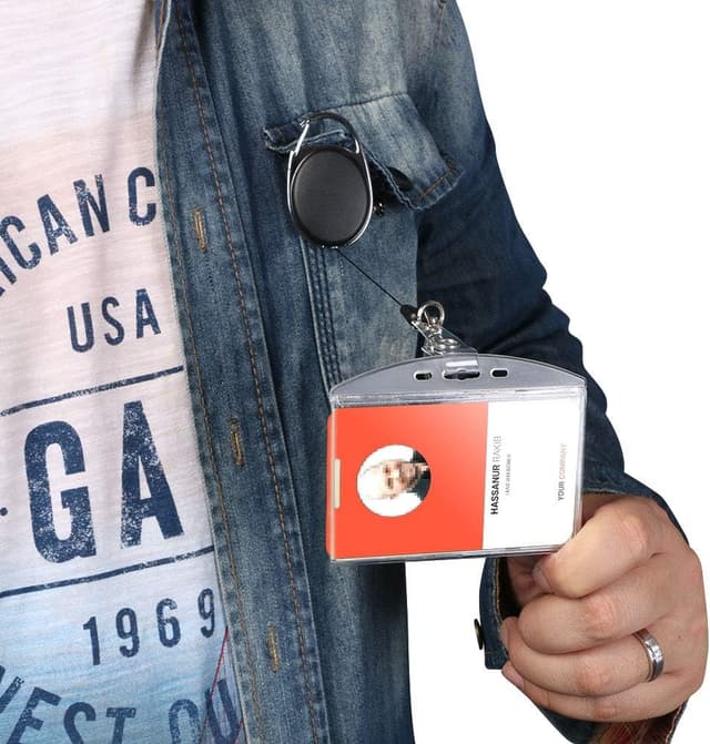 Thumbnail 6 de Vicloon Ausweisjojo Schlüssel JoJo mit Schlüsselring (2-in-1) für ID-Badge-Holder – 3er-Set, schwarz