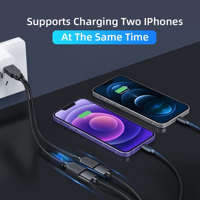 Detalle de ANDTOBO USB-Y-Splitter USB 2.0