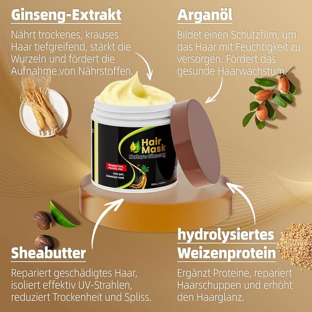 Detalle de Haarmaske 500ml Tiefenreparatur Keratin für trockenes Haar