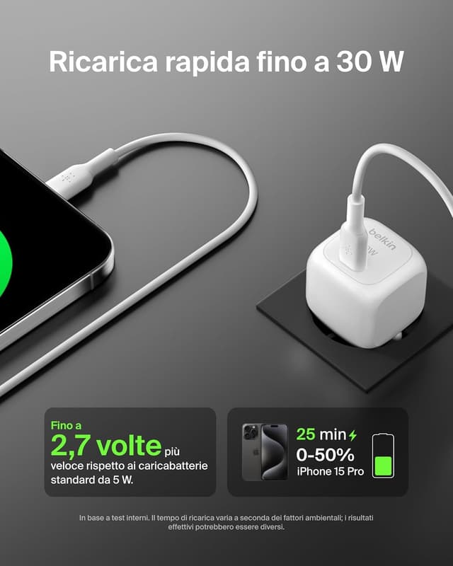 Detalle 2 de Belkin BoostCharge 30W Caricabatterie da parete