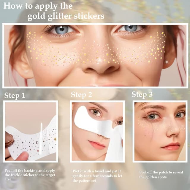 Thumbnail 4 de Fonyiunce Glitzer Sommersprossen 6 Stück