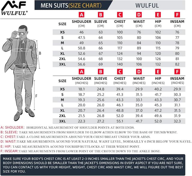 Thumbnail 2 de WULFUL 3 Piece Slim Fit Suit Set 1️⃣