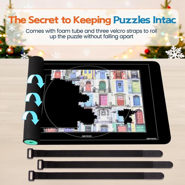 Thumbnail 5 de Pohxev Jigsaw Puzzle Mat Roll Up 48"