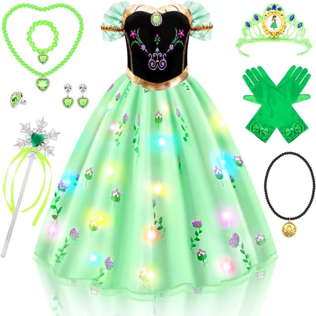 Detalle de MELAND Princess Dress for Girls Age 3 ðŸŽ