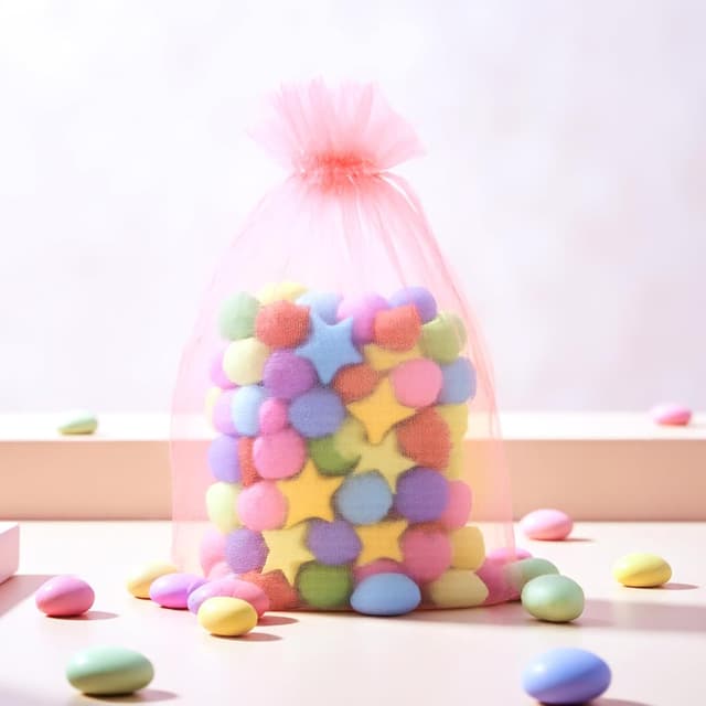 Thumbnail 6 de G2PLUS Baby Pink Organza Gift Pouches (13x18 cm) – 50 Pack Clear Mesh Wedding Favour Bags