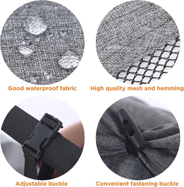 Detalle de GeeRic Pare-soleil de poussette bébé UPF50+ (gris) pour protection solaire