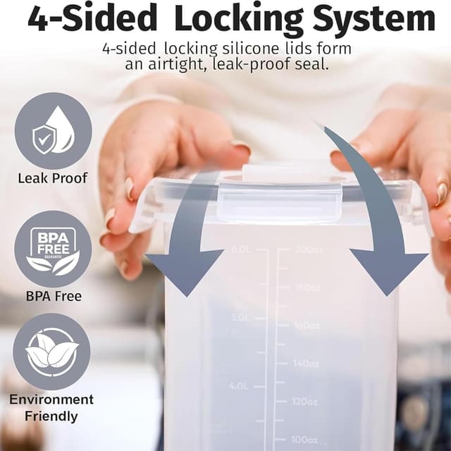 Thumbnail 4 de Shazo 2-Pack 6.3L Airtight Food Containers