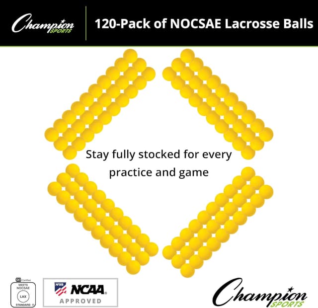 Detalle de Champion Sports Lacrosse Balls 120-pack