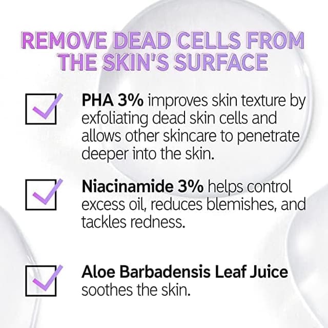 Detalle de The INKEY List PHA Toner 3% Niacinamida para la piel