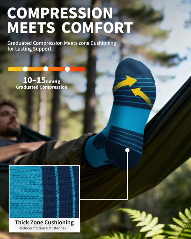 Detalle de CAMBIVO 2 compression crew socks 2 pairs