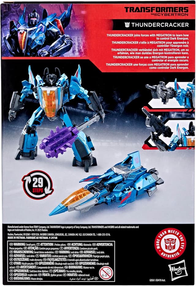 Detalle 1 de Transformers Studio Series Voyager Class Thundercracker (figura action) ispirata a La Battaglia per Cybertron