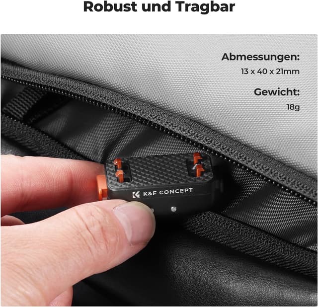 Detalle de K&F CONCEPT magnetischer Schnellwechseladapterhalter für Insta360 X5 mit 1/4"-Schraubgewinde