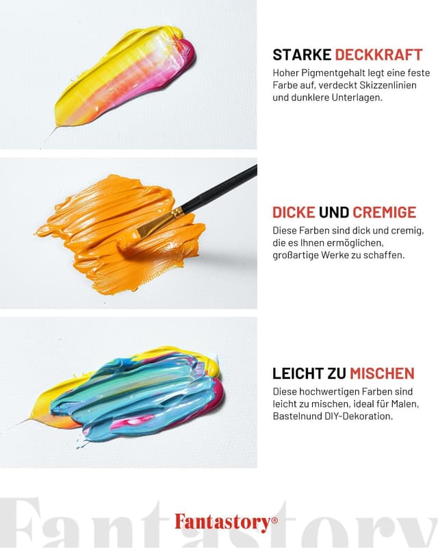 Detalle 2 de Fantastory Acrylfarben Set 24 Farben
