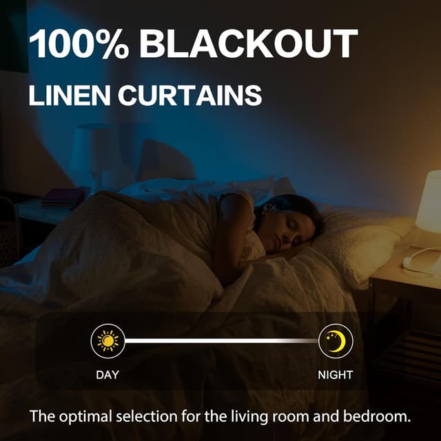 Thumbnail 6 de KEQIAOSUOCAI 108-inch blackout curtains 2 panels 🪟