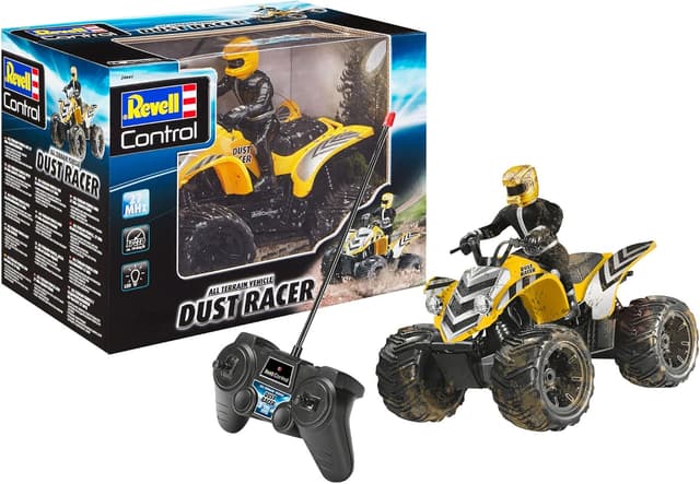 Detalle de Revell Control Quadbike New Dust Racer im Maßstab 1:10 – 27‑MHz-Fernsteuerung für Indoor & Outdoor