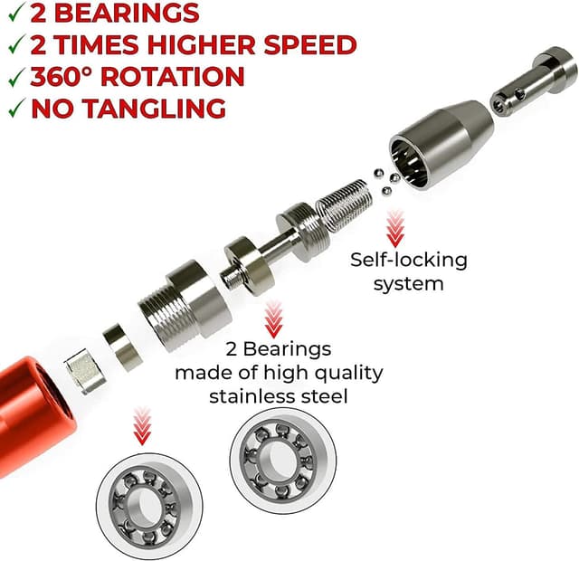 Detalle 2 de PrimaFIT Fitness Pro Springseil für Erwachsene, 3 m, verstellbar mit Gewichten, 2 Kugellagern und Anti-Rutsch-Griffen