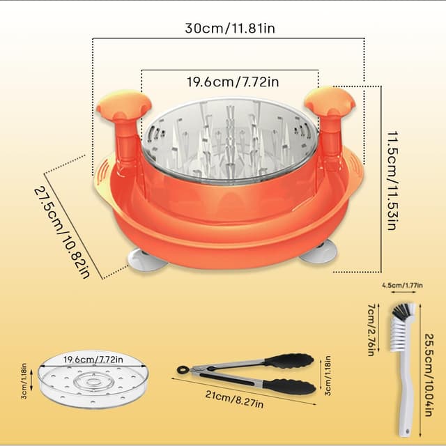 Detalle de SoLuna.® Chicken Shredder 30cm (XL, 3 layers) for pulled chicken, pork & veg
