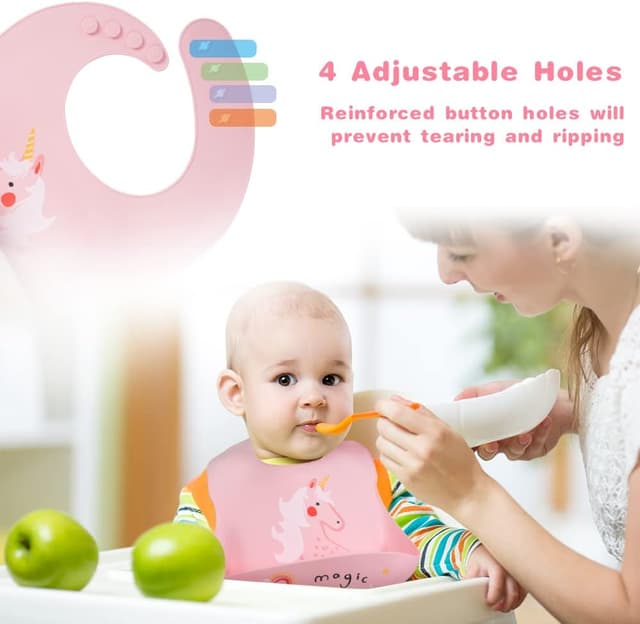 Thumbnail 4 de Vicloon Bavaglini Silicone 2 pezzi 4 misure