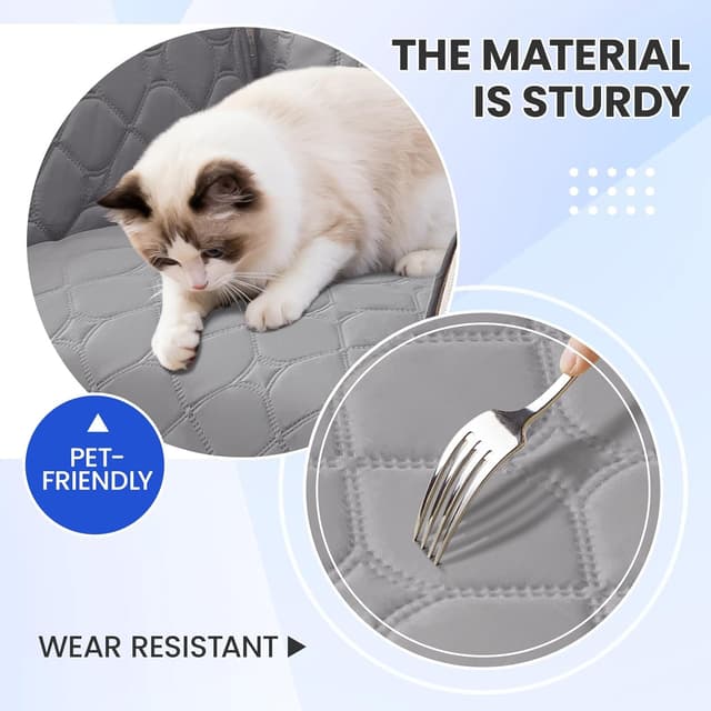 Thumbnail 6 de Ystyle copripoltrona 1 posto impermeabile trapuntato grigio chiaro con braccioli e tasche