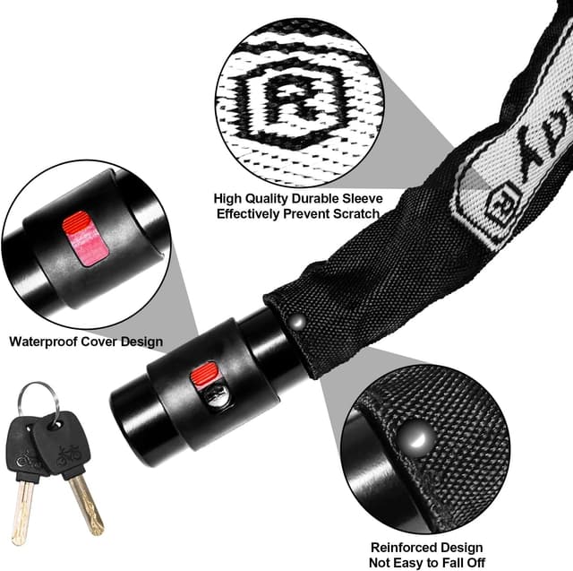 Detalle 1 de Segotendy antivol vélo chaîne 8 mm