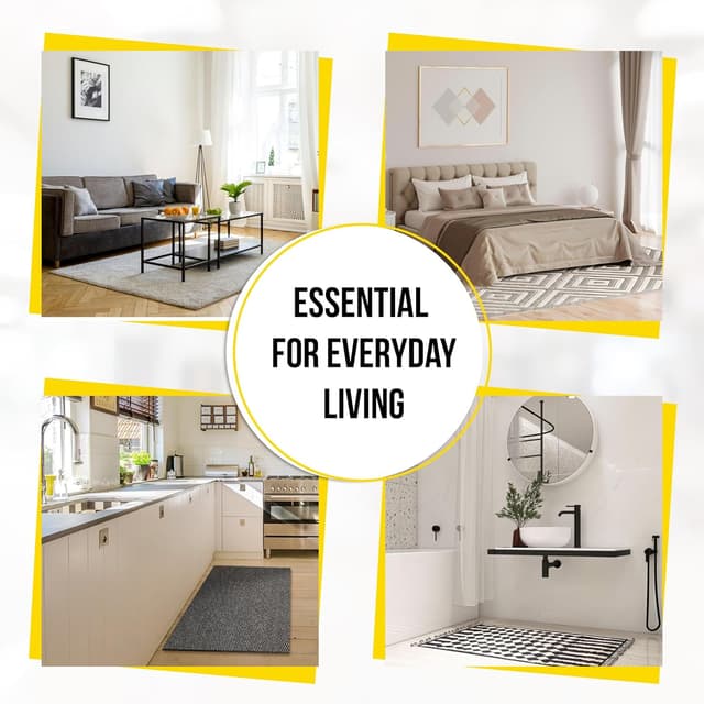 Thumbnail 6 de Alien Tape Alien Grip Rug Gripper Carpet Tape (12 pcs, 4x4 in) — Double-Sided Reusable Anti-Slip Rug Pads