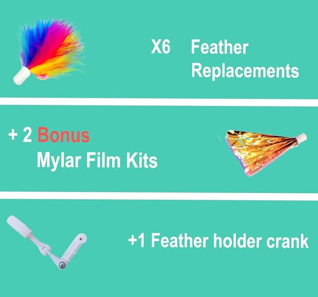 Detalle 2 de Migipaws MigiBox Feder Ersatz 6 Stück Katzenspielzeug 🐱