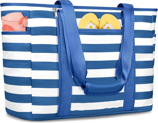 Detalle de KTUEOV Sac de plage femme XXL 45L pliable et imperméable, sac caba grand format