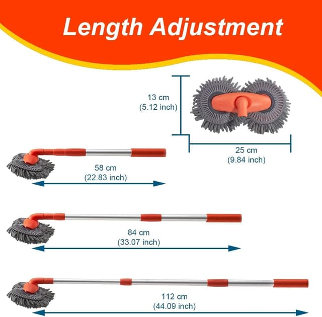 Thumbnail 3 de JSCARLIFE Car Wash Brush Mop 360°