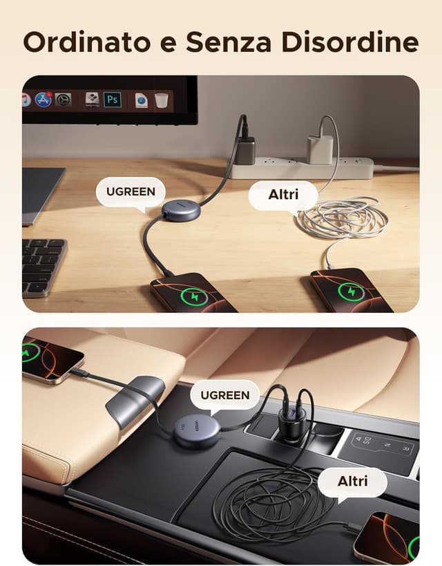 Thumbnail 4 de UGREEN 100W Cavo USB-C retrattile PD 3.0 per laptop e smartphone