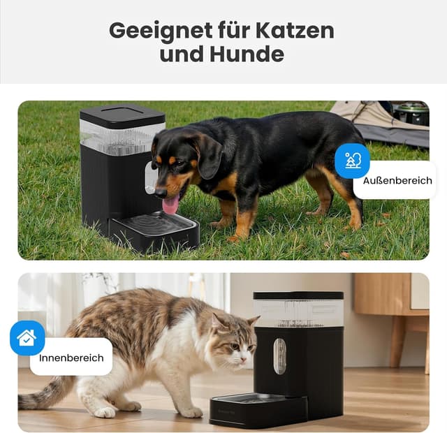 Detalle 2 de Gardner Pet automatischer Wasserspender 8,5 l mit Schwerkraft-System und Edelstahlschüssel