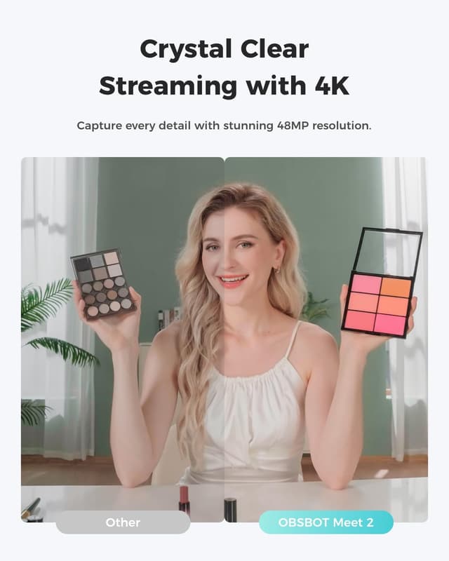 Thumbnail 2 de OBSBOT Meet 2 webcam 4K, 60 FPS for streaming