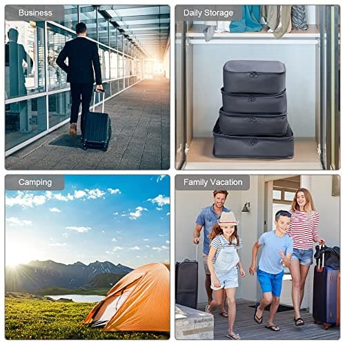 Thumbnail 6 de OSDUE organizadores para maletas 8 en 1 (gris) con hebilla y neceser impermeable para viaje