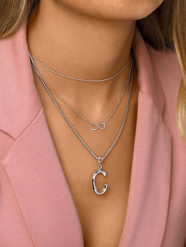 Thumbnail 2 de SINGULARU Charm Letter XL pendente iniziale 2,5 cm