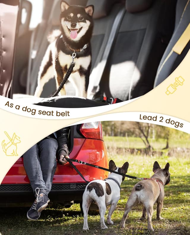 Thumbnail 6 de Pecute Hundeleine mit Tasche – Hüftgurt mit Pads, stoßdämpfendem Bungee und reflektierenden Streifen
