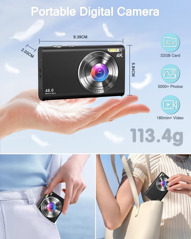 Detalle de 4K Digitalkamera 48 MP mit 32 GB