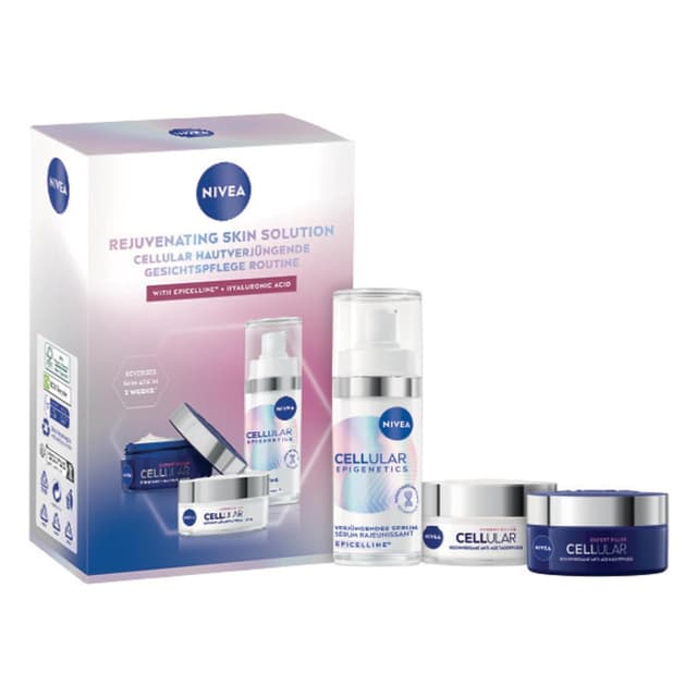 Detalle de NIVEA CELLULAR Expert Filler & Epigenetics Set: Tagescreme, Nachtcreme & Serum (Geschenkset)