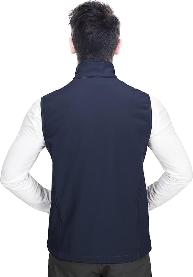 Detalle 2 de 33,000ft Men’s Softshell Gilet Activewear Vest – Windproof, Fleece Lined, Waterproof Breathable