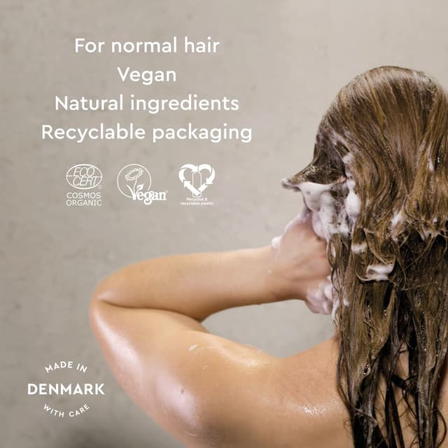 Detalle de Urtekram Gommage à l’aloe vera – Shampooing bio pour cheveux normaux, 250 ml