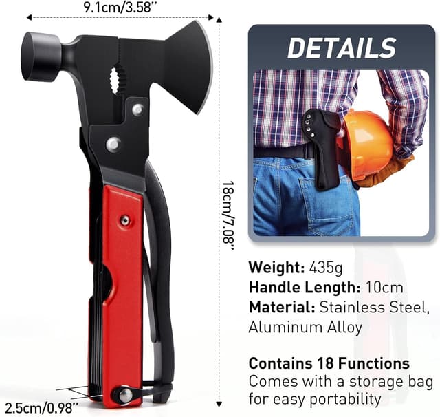 Thumbnail 1 de BIIB Idee Regalo Uomo Martello 12 funzioni