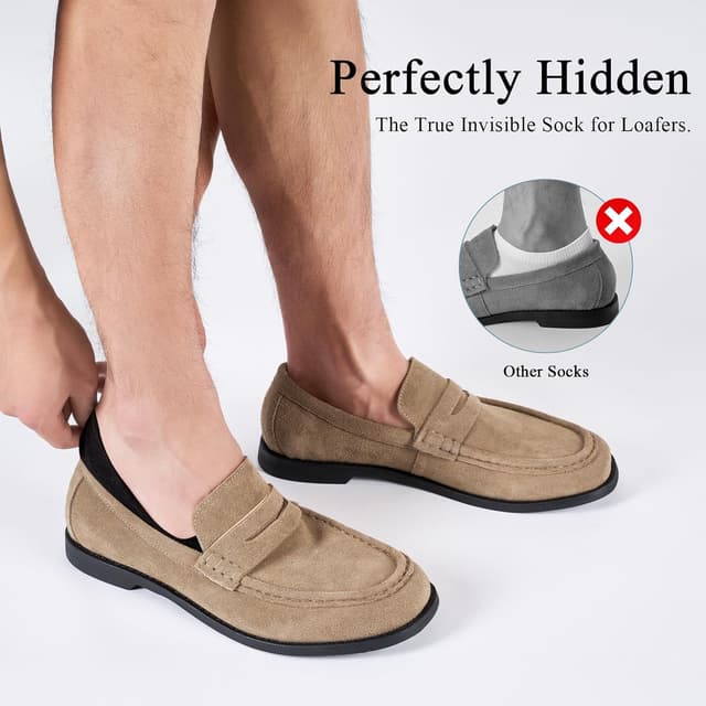 Detalle de SukModen 8 Pairs No Show Loafer Socks for Men – Invisible Low Cut Bamboo Trainer Socks