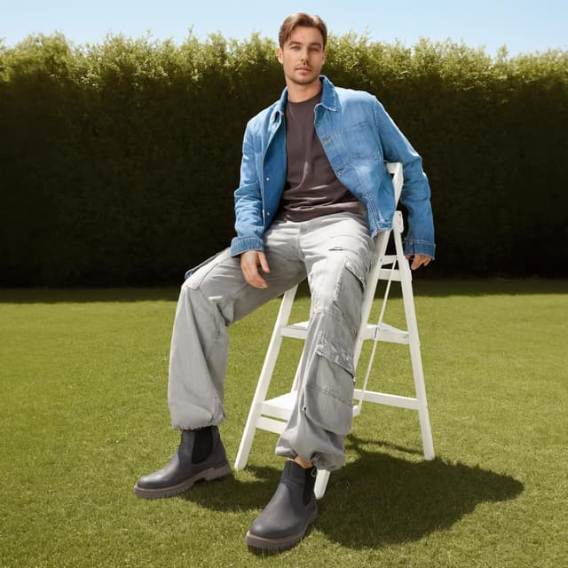 Detalle 2 de Jousen Chelsea Boots Casual Slip On Ankle Waterproof Boots