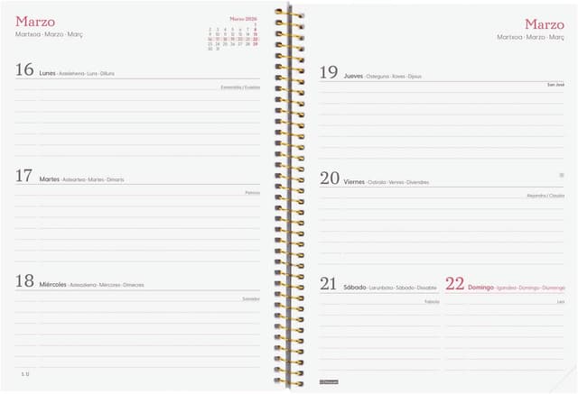 Thumbnail 3 de Finocam Agenda 2026 Semana Vista Horizontal