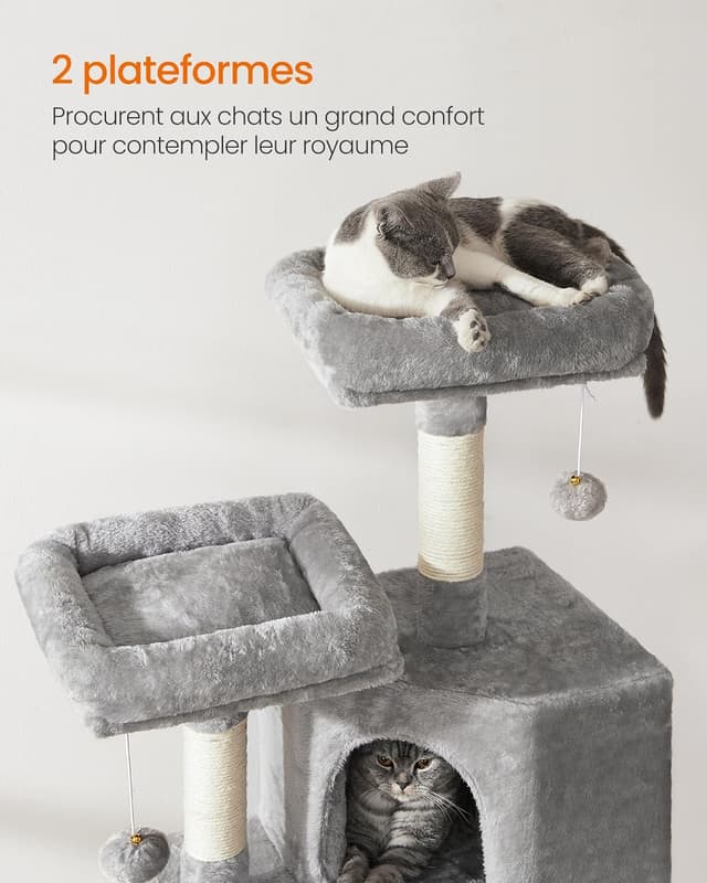 Thumbnail 2 de Feandrea Arbre à Chat 115 cm Gris