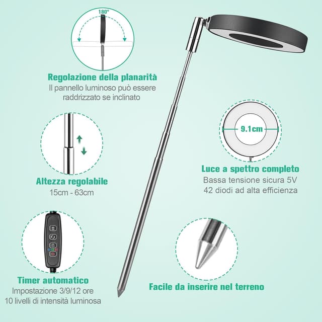 Thumbnail 2 de Idealife Lampada per piante a LED 42